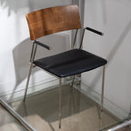 Chaise de salle à manger à double texture