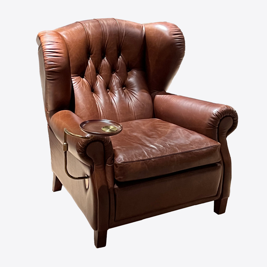 Fauteuil Chesterfield en cuir