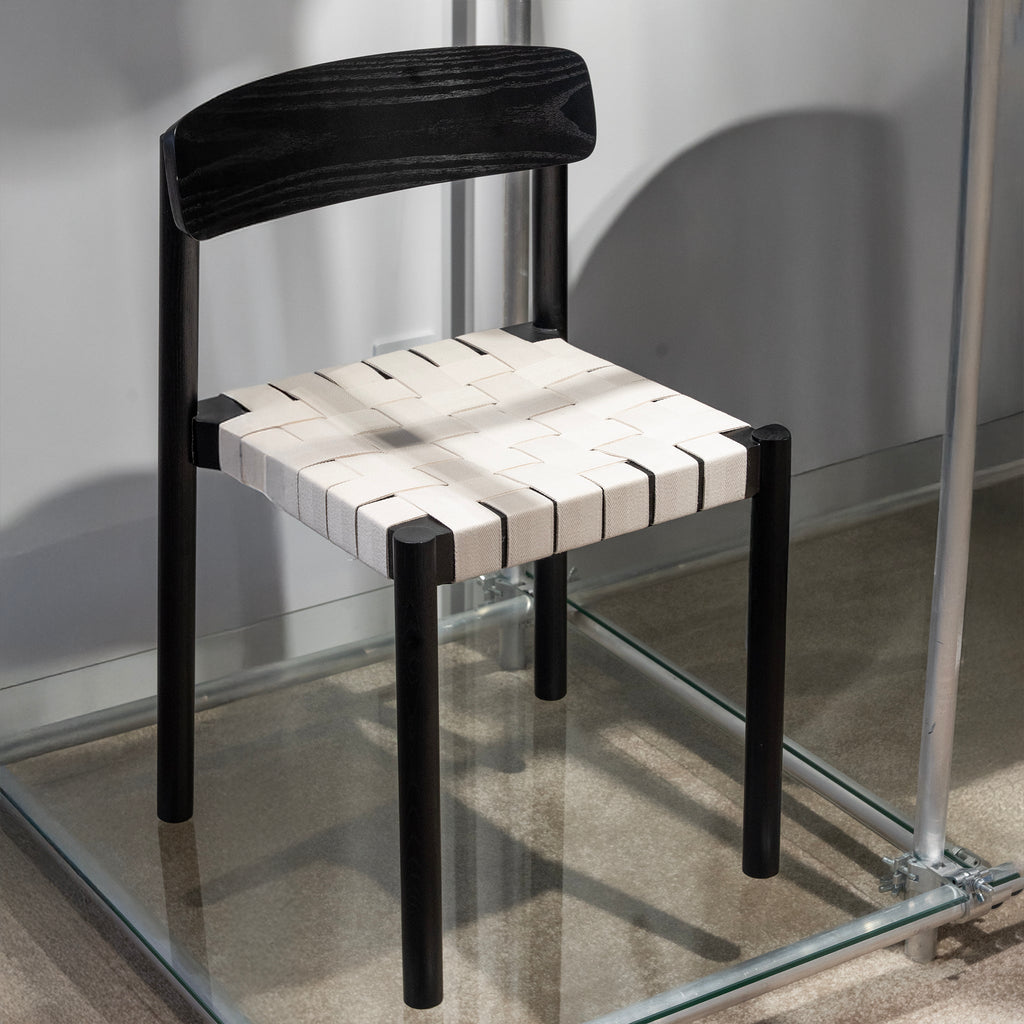 Chaise de salle à manger à sangles tissées