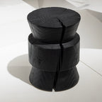 Tabouret d'appoint en bois sculpté