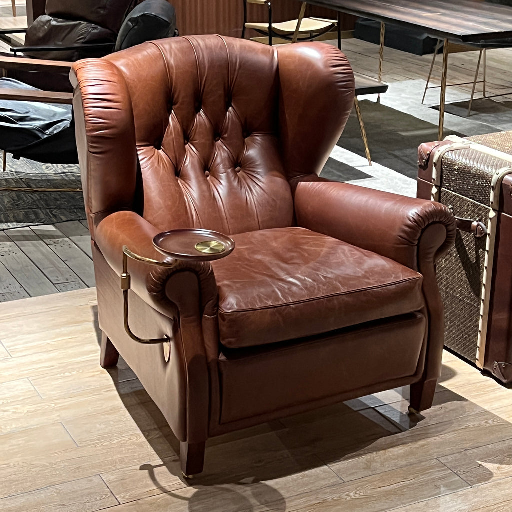 Fauteuil Chesterfield en cuir