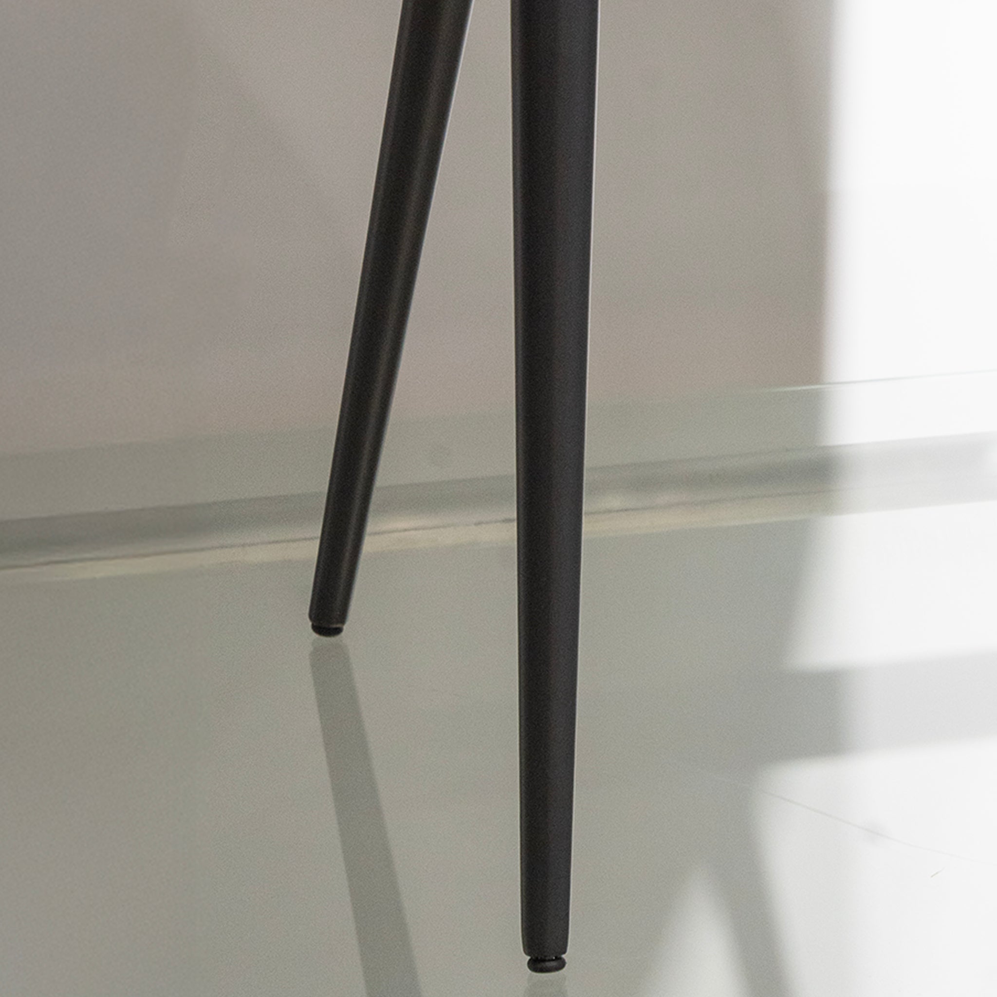 Chaise de salle à manger en velours rubis