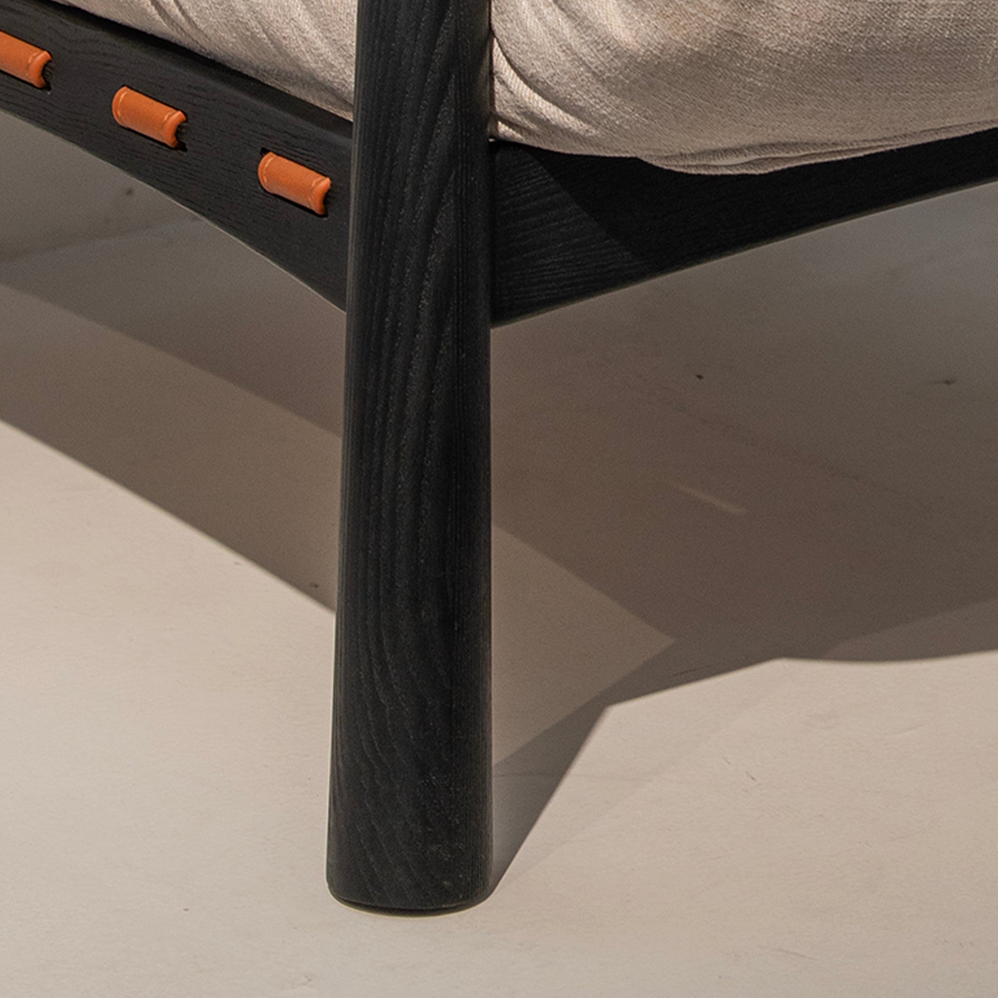 Fauteuil lounge à sangles de selle