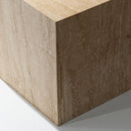 Duo de tables d'appoint géométriques en pierre