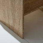 Table d'appoint ouverte en travertin