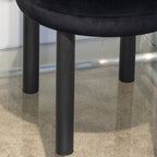 Fauteuil en velours noir moelleux