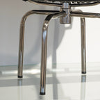 Fauteuil pivotant chromé style milieu du siècle