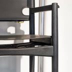 Fauteuil de salle à manger en cuir de selle