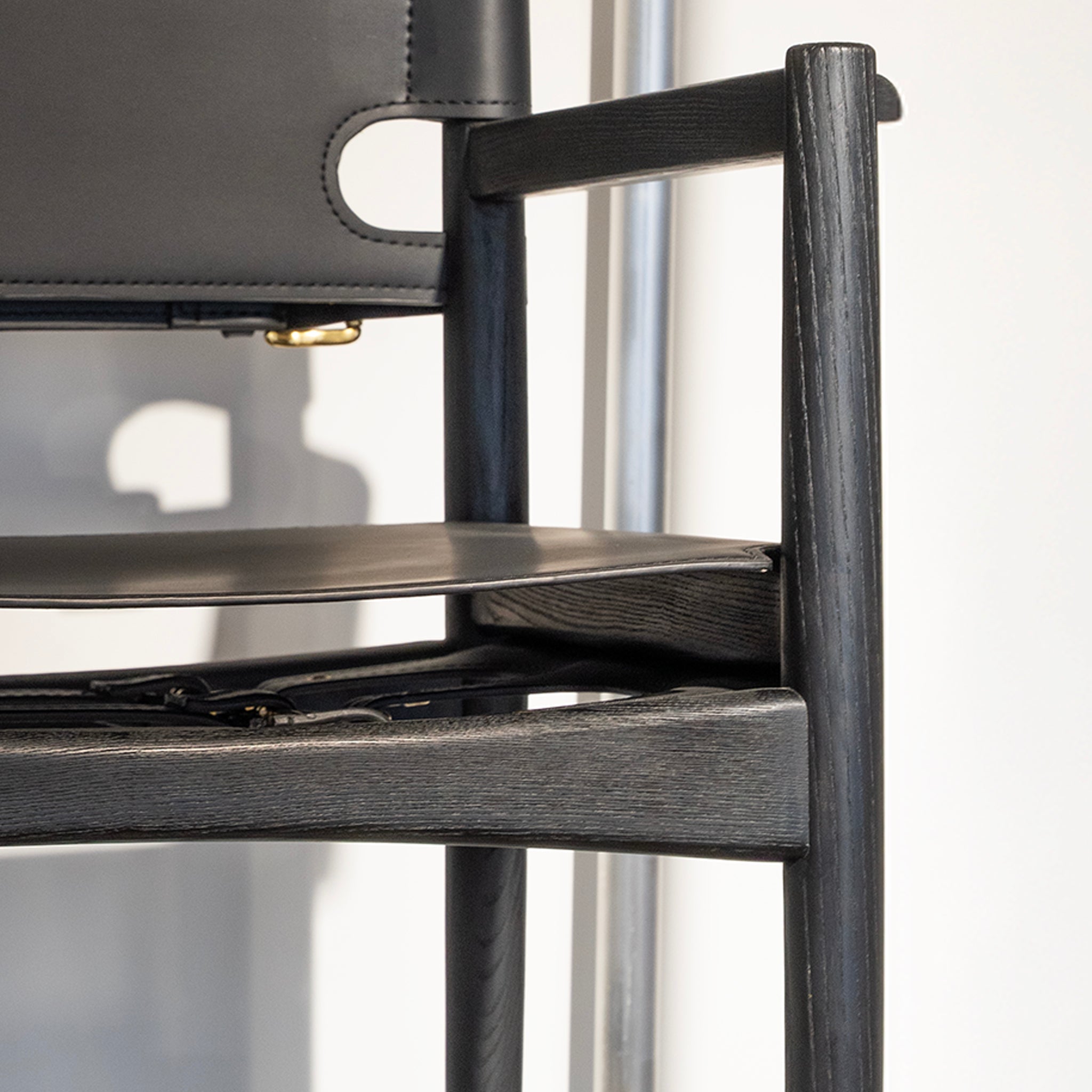 Fauteuil de salle à manger en cuir de selle