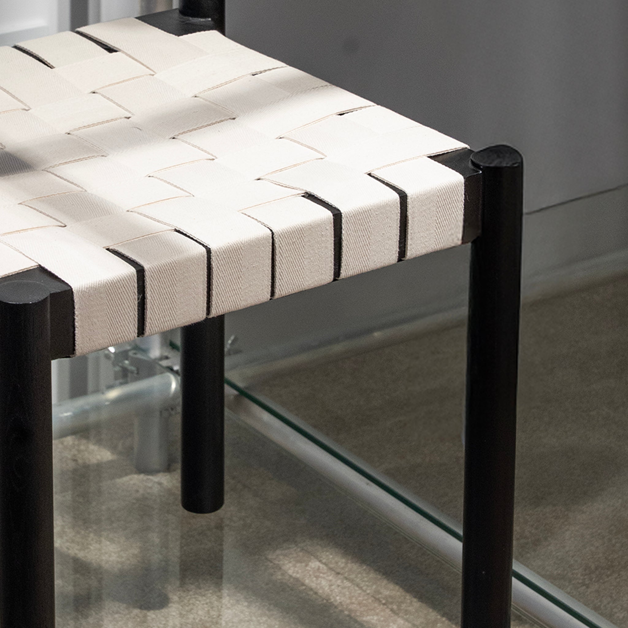 Chaise de salle à manger à sangles tissées