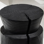 Tabouret d'appoint en bois sculpté