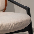 Fauteuil lounge à sangles de selle