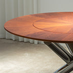 Table de salle à manger à placage radial