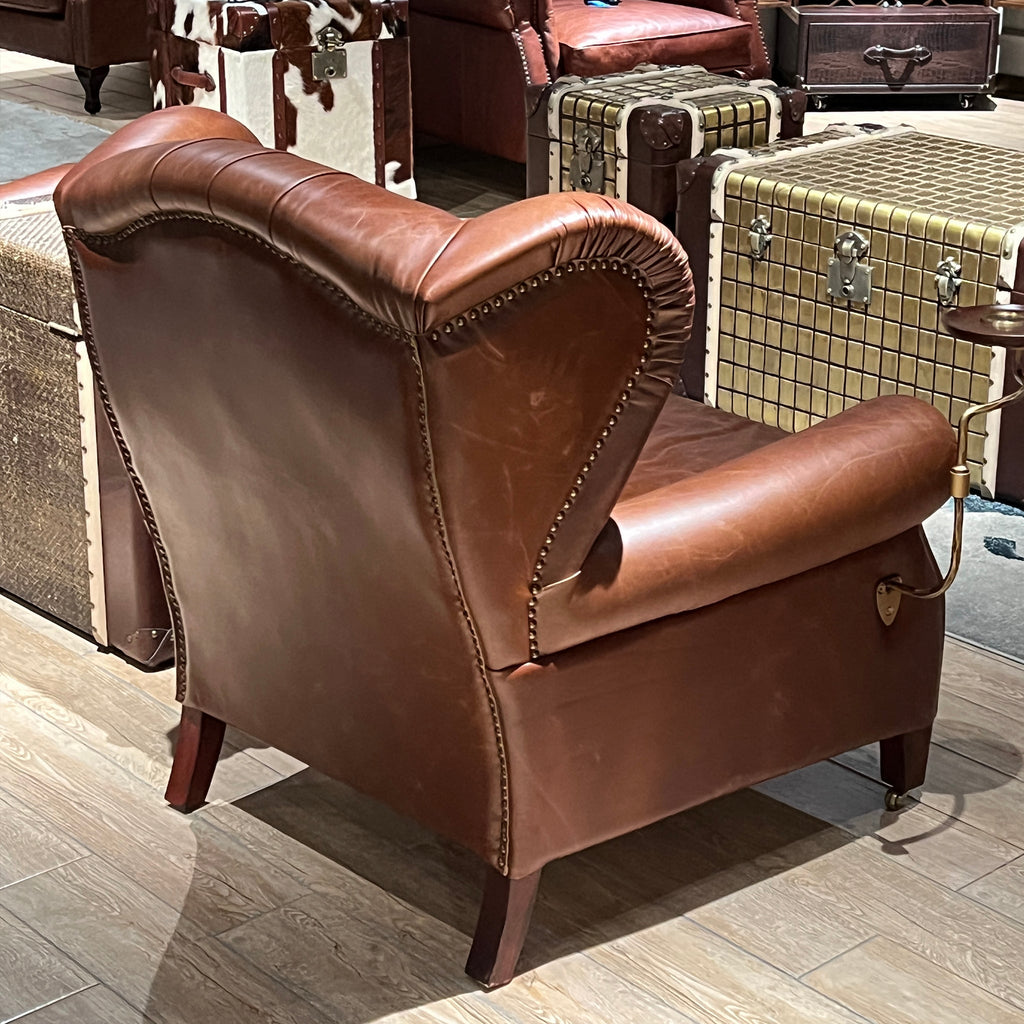 Fauteuil Chesterfield en cuir
