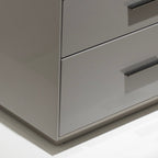 Table de chevet minimaliste à deux tiroirs