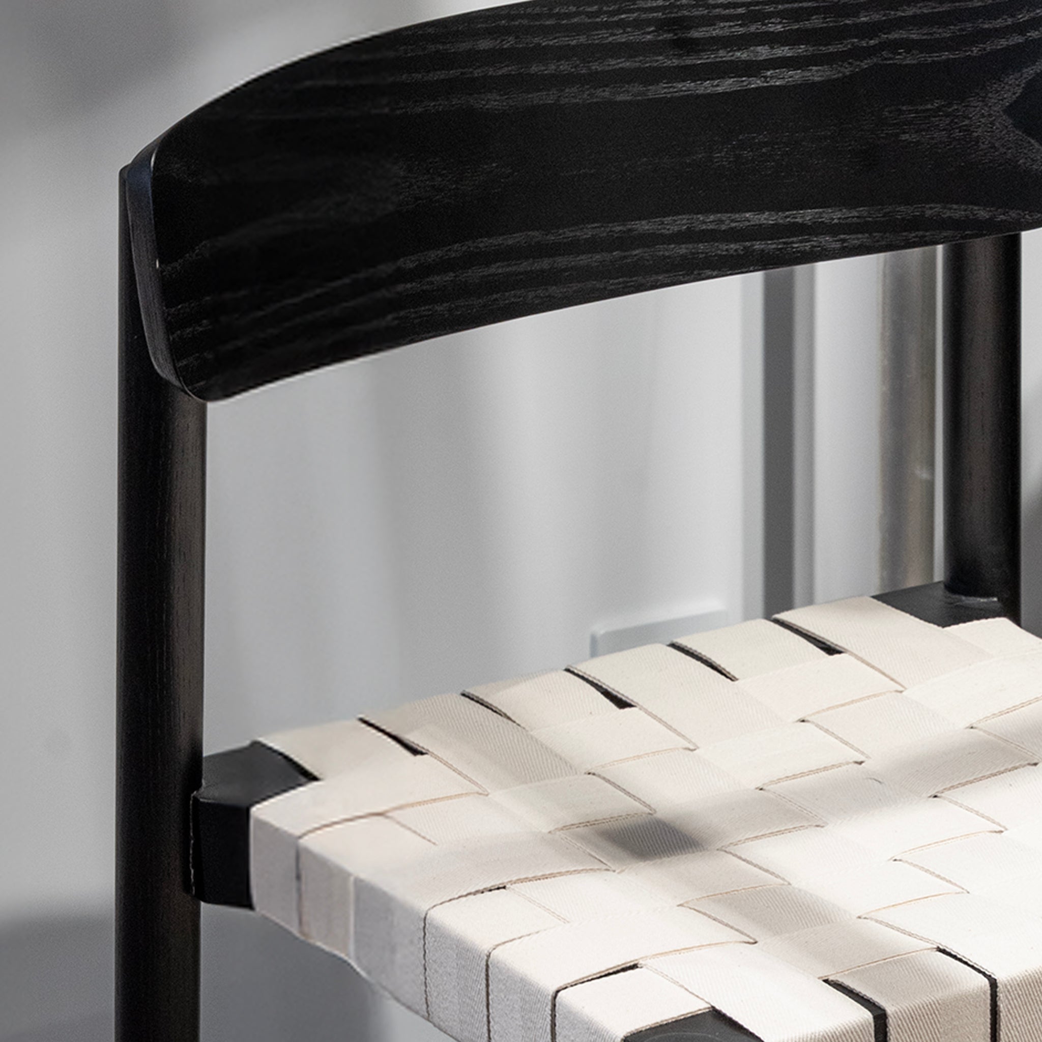 Chaise de salle à manger à sangles tissées