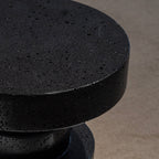 Tabouret d'appoint noir texturé