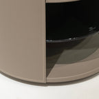 Table de chevet cylindrique enveloppée