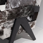 Fauteuil lounge en cuir brut