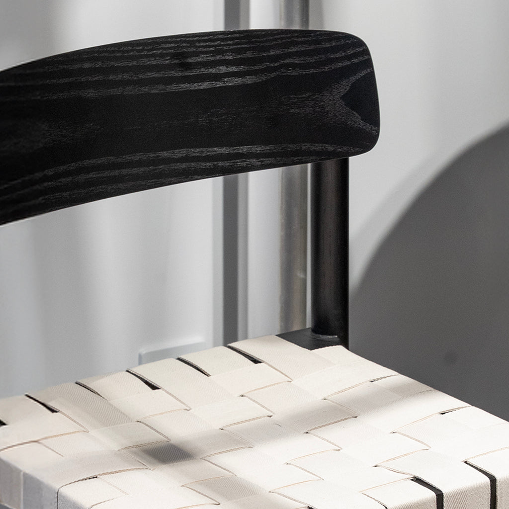 Chaise de salle à manger à sangles tissées