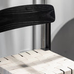 Chaise de salle à manger à sangles tissées