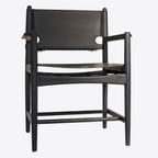 Fauteuil de salle à manger en cuir de selle