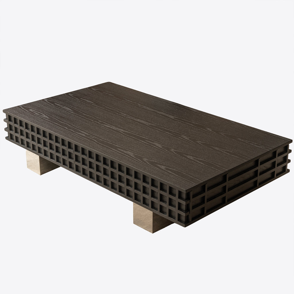 Table basse à grille