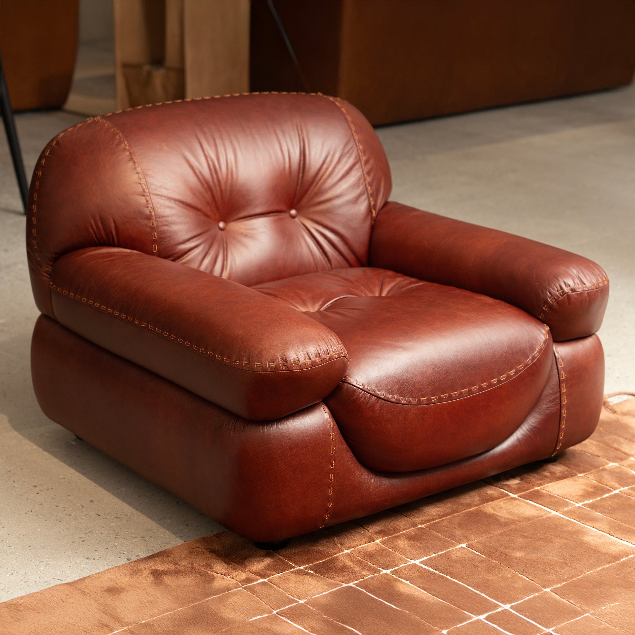 Fauteuil en cuir Avalon