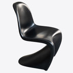 Chaise en plastique en forme de S